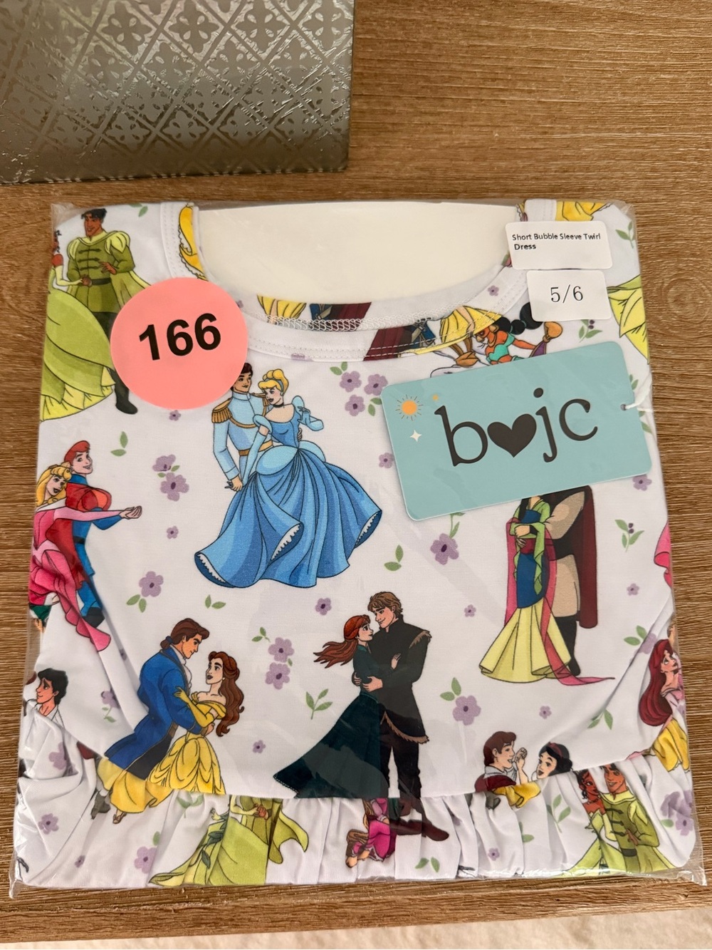 Bundle of Joy Company Bamboo Princess Disney Twirl Dress Size 5/6 NIB